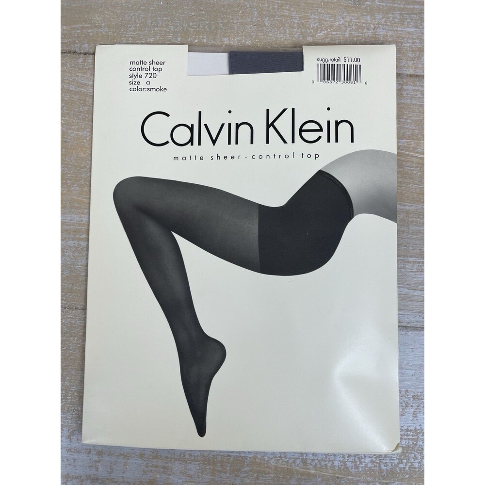 Calvin Klein Matte Sheer Control Top Smoke Style 720 Size A